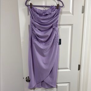 Lulus Elegant Lavender Strapless Dress